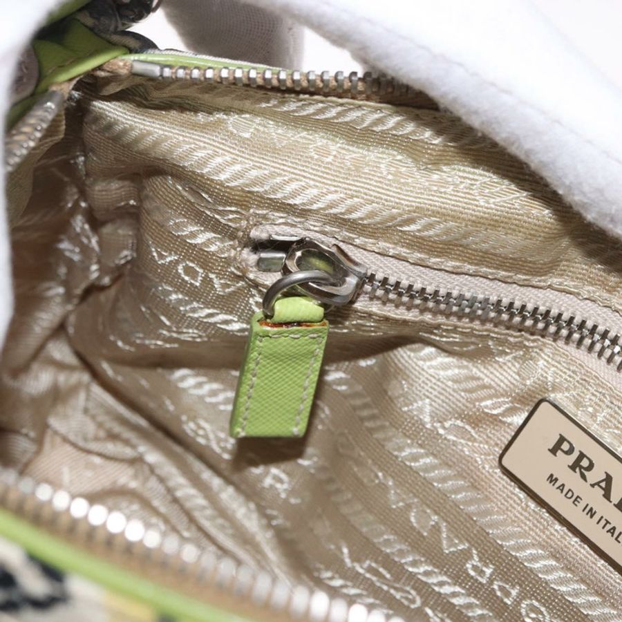 【日本直送】PRADA 單肩包 尼龍 綠色 銀色 正品 184559V-22
