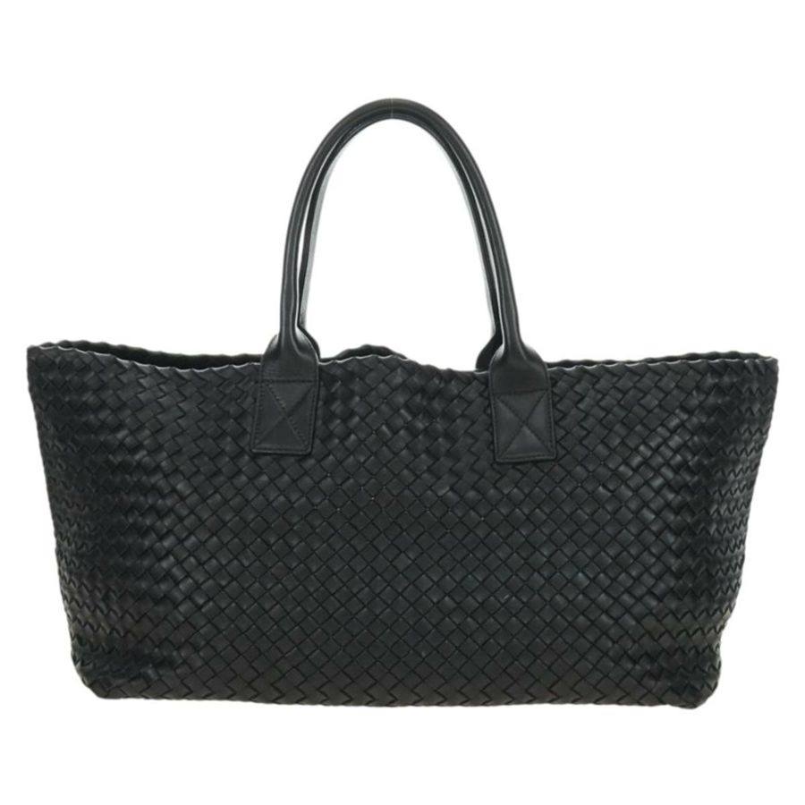 【日本直送】BOTTEGA VENETA INTRECCIATO Cabas MM 手提包,黑色皮革,貨號 115664,正品 am11798SM-1