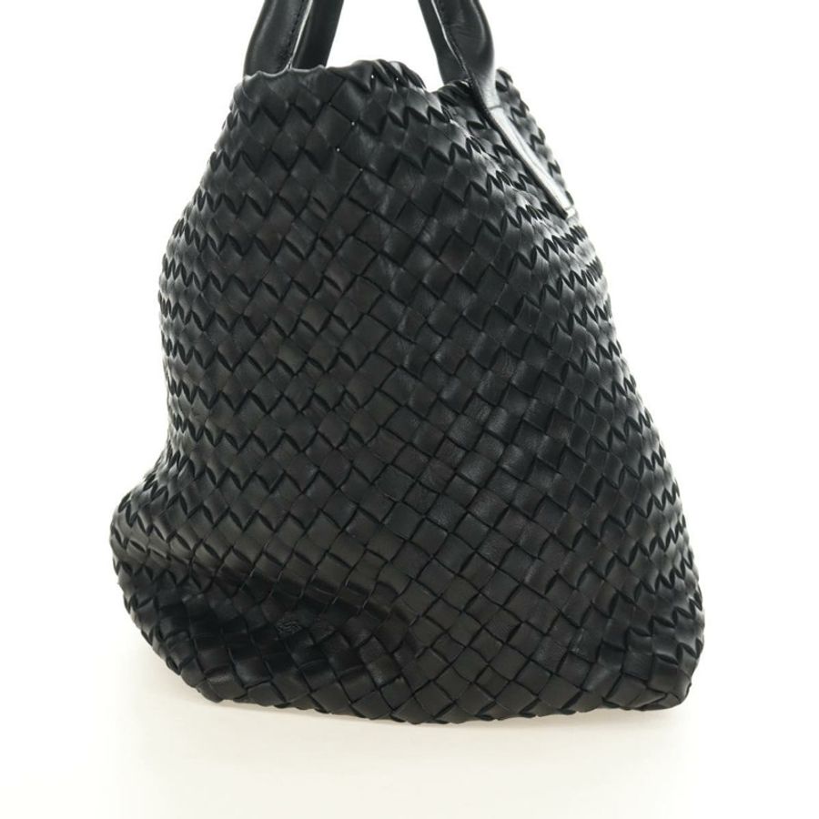【日本直送】BOTTEGA VENETA INTRECCIATO Cabas MM 手提包,黑色皮革,貨號 115664,正品 am11798SM-2