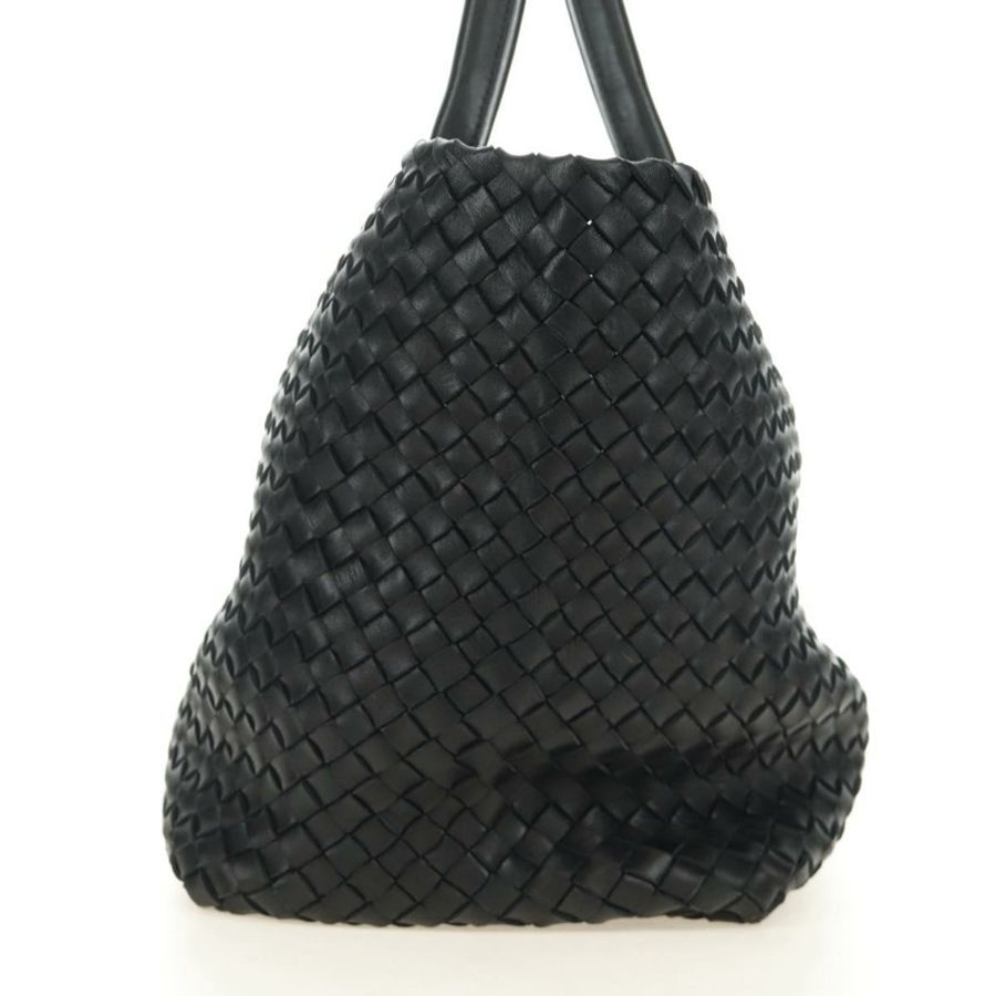 【日本直送】BOTTEGA VENETA INTRECCIATO Cabas MM 手提包,黑色皮革,貨號 115664,正品 am11798SM-3