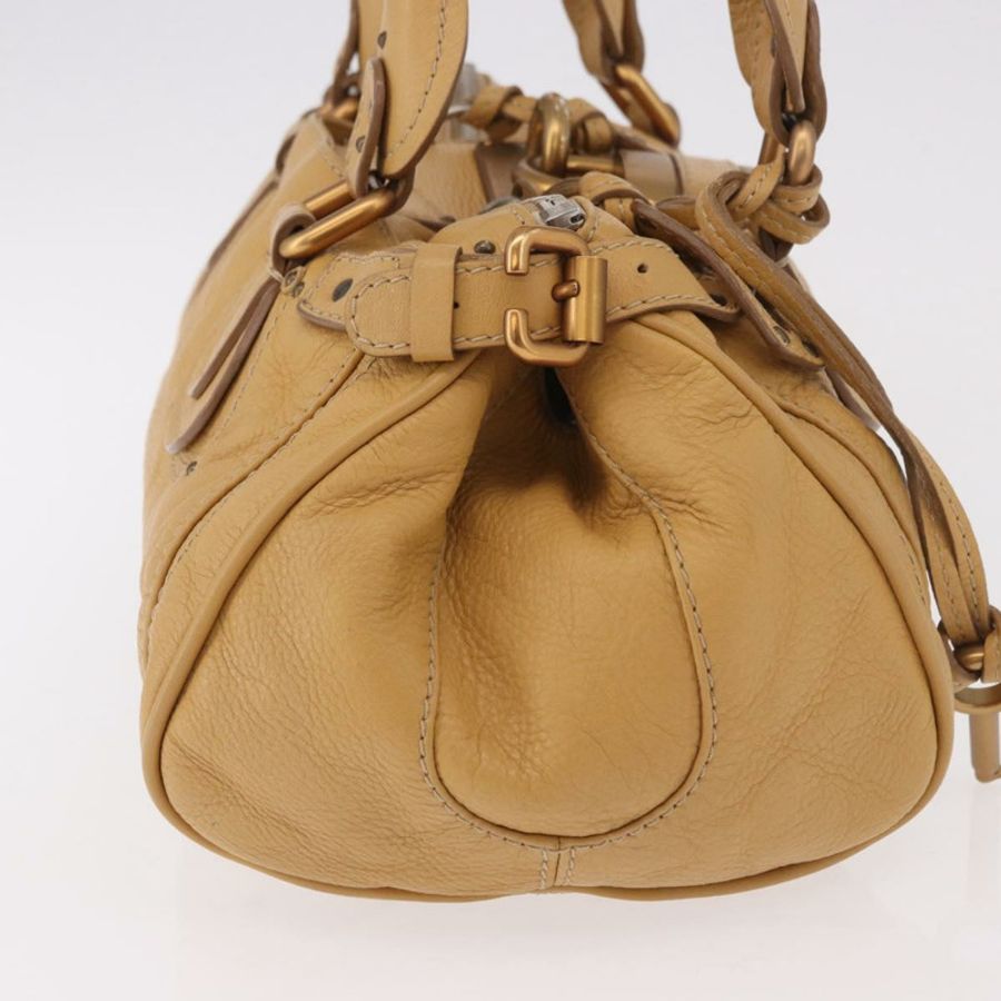 【日本直送】Chloe Paddington 手提包 皮革 米色 金色銀色 正品 am11792V-3