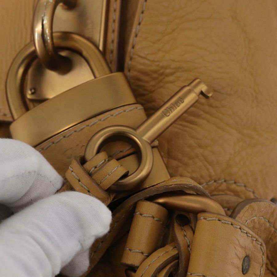 【日本直送】Chloe Paddington 手提包 皮革 米色 金色銀色 正品 am11792V-8