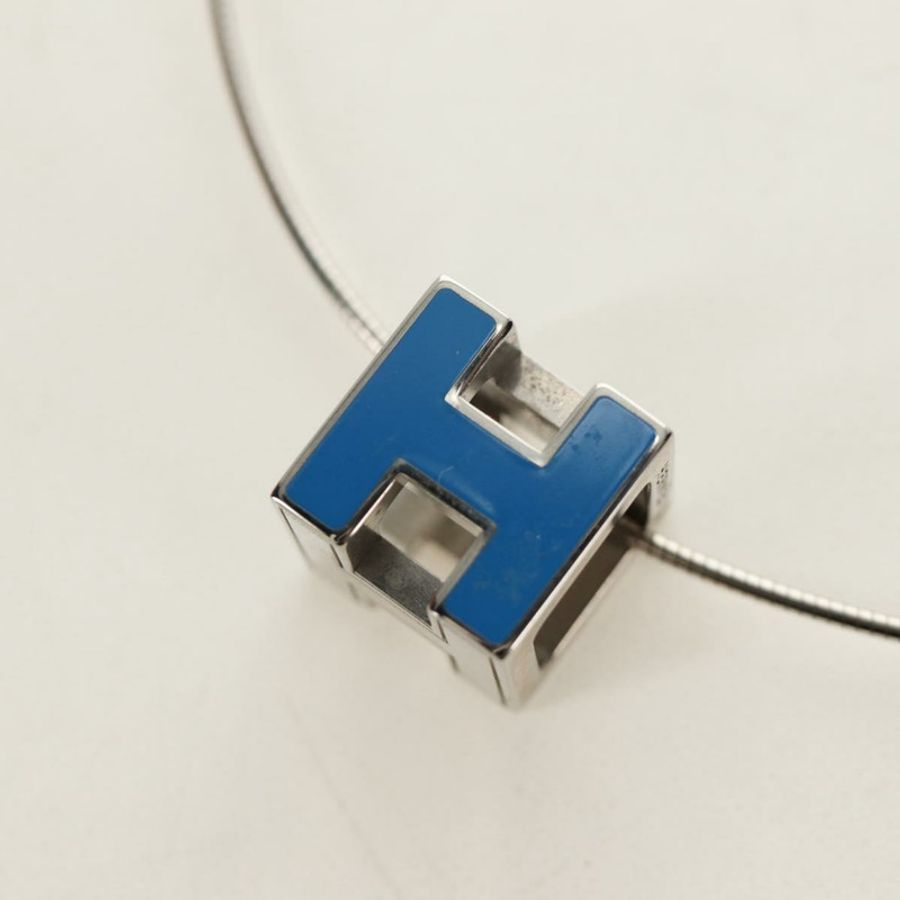 【日本直送】愛馬仕 Cage De HH Cube 項鍊,金屬銀色,正品編號 183125V-4