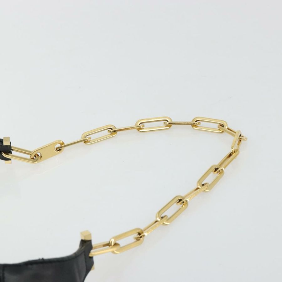 【日本直送】GUCCI Jackie 單肩包,黑色金色皮革,001 4015,正品編號 184729V-7