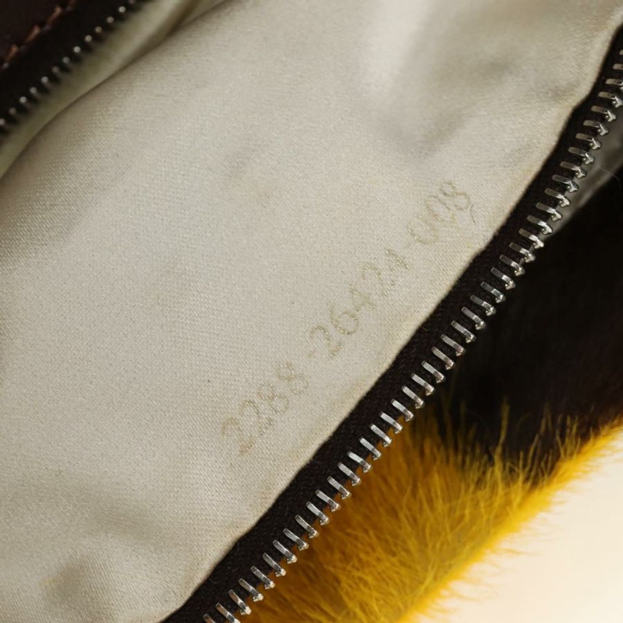 【日本直送】FENDI Mamma Baguette 肩背包 Harako 皮革 黃色 銀色 正品 184727SAV-10