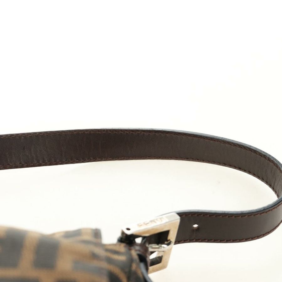 【日本直送】FENDI Zucca帆布Mamma Baguette單肩包 黑色棕色 正品 BA13419SAV-13