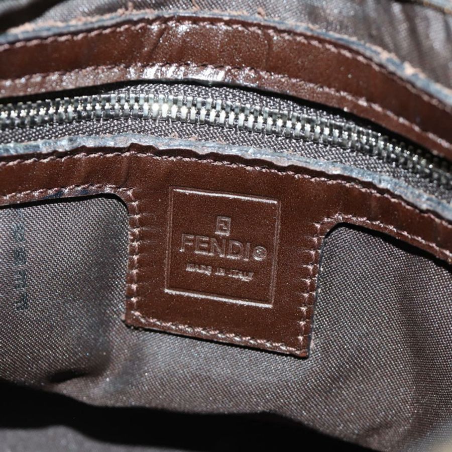 【日本直送】FENDI Zucca帆布Mamma Baguette單肩包 黑色棕色 正品 BA13419SAV-20