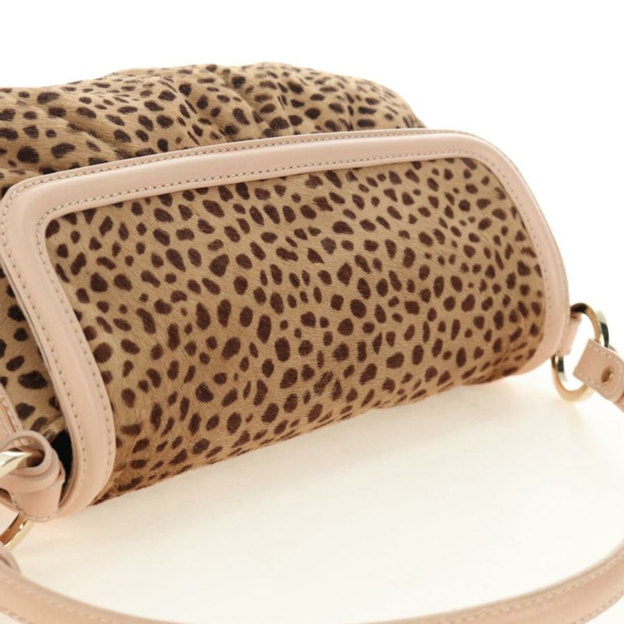 【日本直送】FENDI 手提包 Unborn 小牛皮 米色 金色 正品 am11805SAV-13