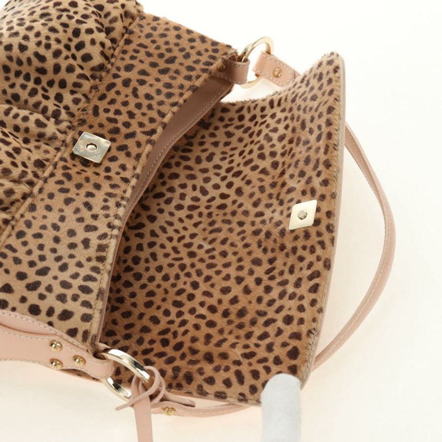【日本直送】FENDI 手提包 Unborn 小牛皮 米色 金色 正品 am11805SAV-20