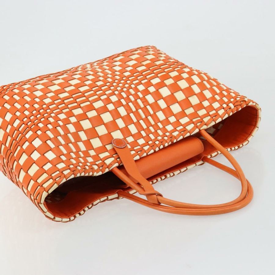 【日本直送】BOTTEGA VENETA INTRECCIATO 手袋皮革橙色銀色正品 am11786A-5