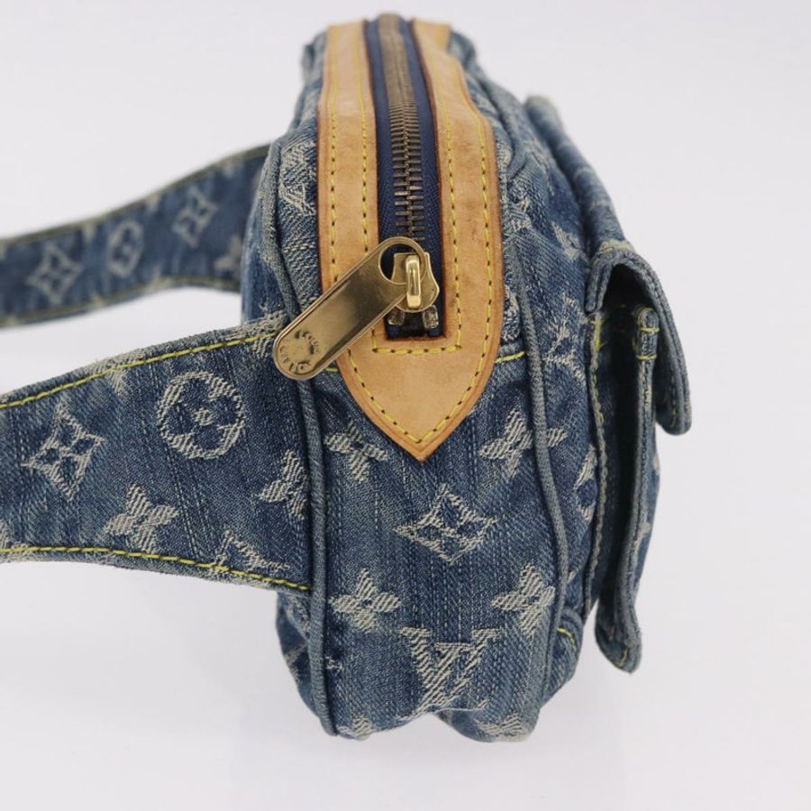 【日本直送】路易威登 Monogram 牛仔布腰包/斜背包 藍色 M95347 LV 正品 184945SAV-3