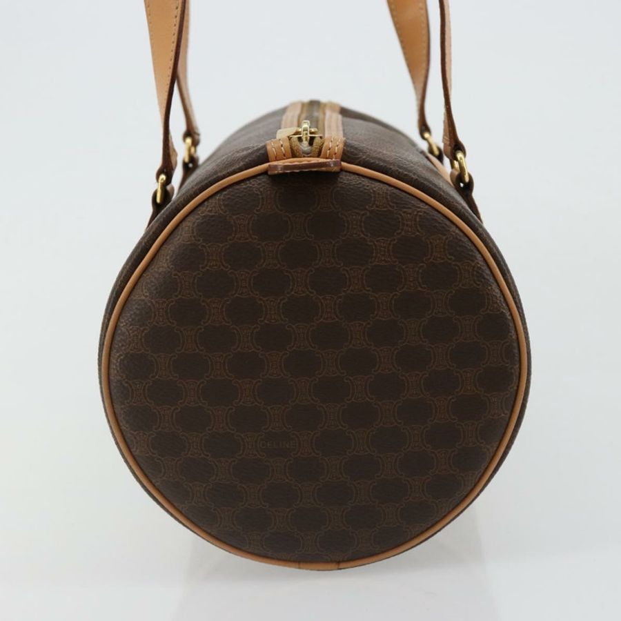 【日本直送】CELINE Macadam帆布手提包 PVC皮革 棕色金色 正品 am11863V-3