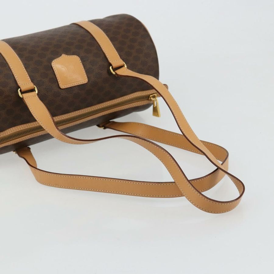 【日本直送】CELINE Macadam帆布手提包 PVC皮革 棕色金色 正品 am11863V-6