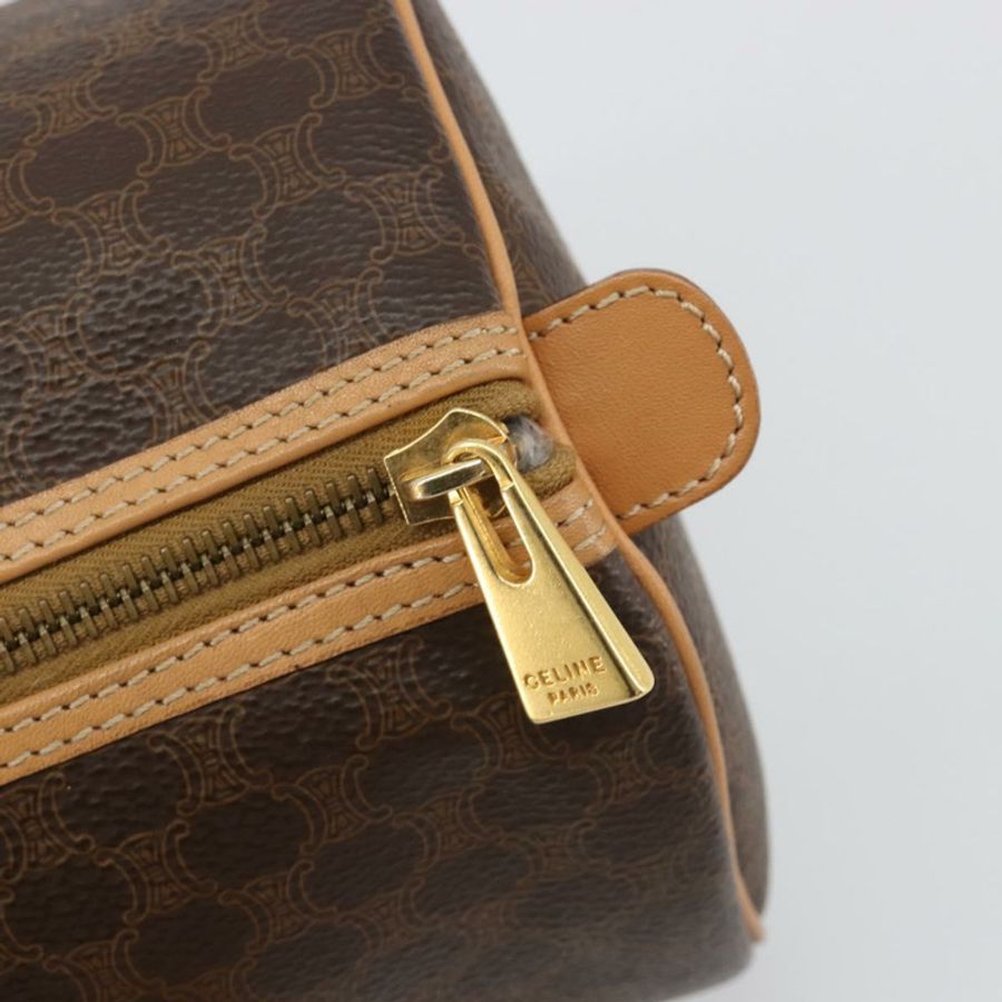 【日本直送】CELINE Macadam帆布手提包 PVC皮革 棕色金色 正品 am11863V-8
