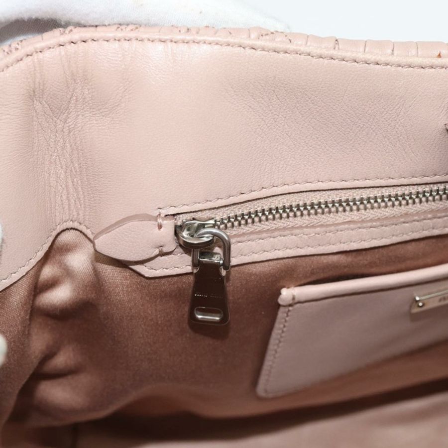 【日本直送】Miu Miu Matelasse 手袋 皮革 兩用 粉紅色 銀色 正品 184822SAM-21