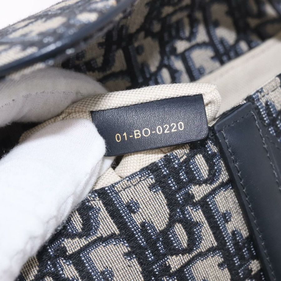 【日本直送】Christian Dior Trotter帆布馬鞍肩背包,海軍藍/金色,正品,貨號184816SAM-10
