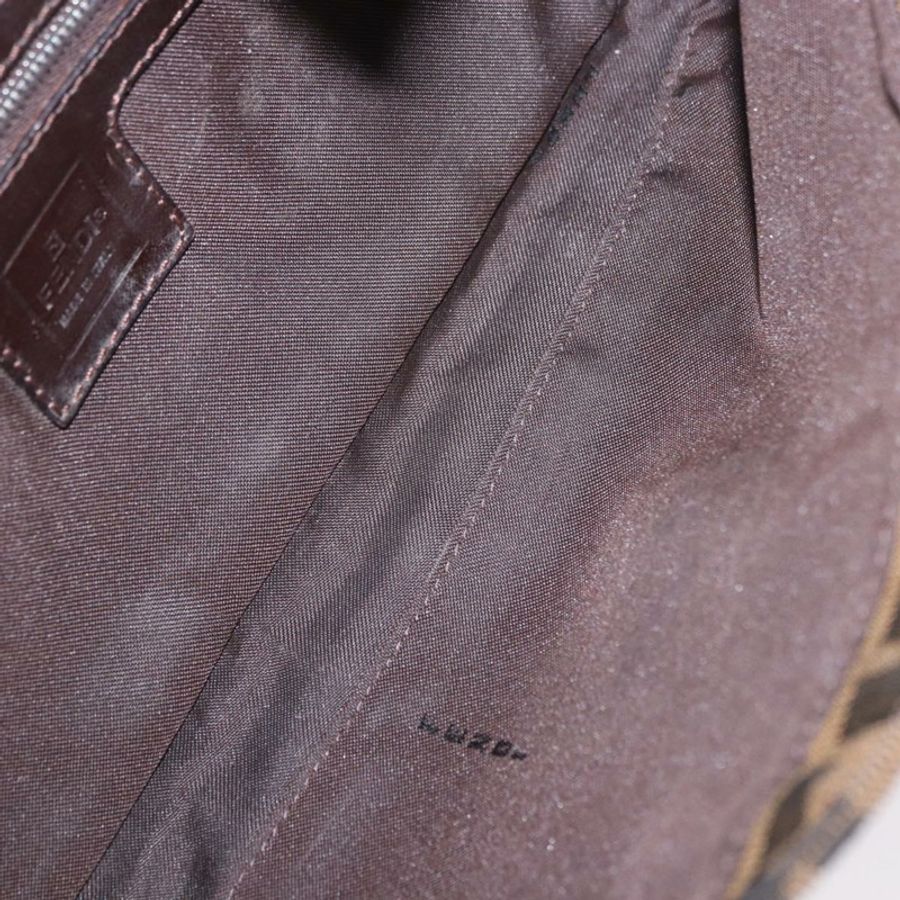 【日本直送】FENDI Zucca帆布Mamma Baguette單肩包 黑色棕色 正品 184826M-9
