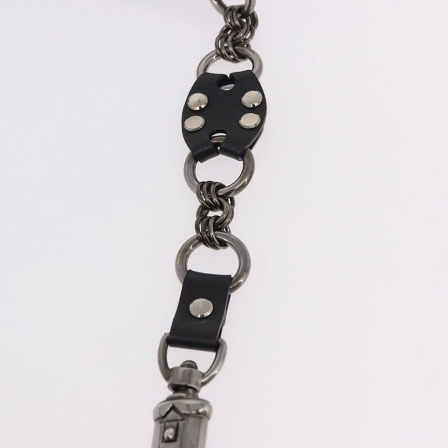 【日本直送】PRADA 鏈條單肩包 皮革 黑色 銀色 正品 185024SAM-7