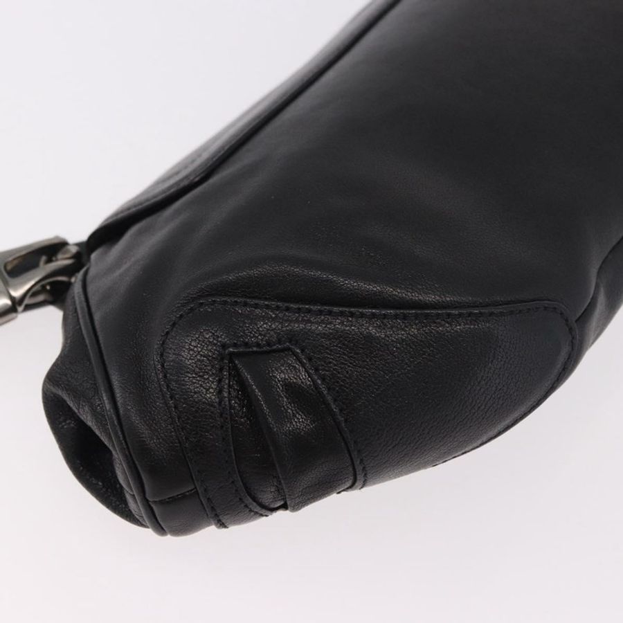 【日本直送】PRADA 鏈條單肩包 皮革 黑色 銀色 正品 185024SAM-16