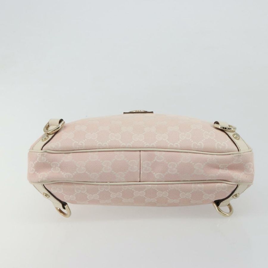【日本直送】GUCCI GG帆布Abbey單肩包 粉金配色 130738 正品 185033V-4