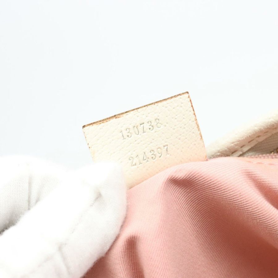 【日本直送】GUCCI GG帆布Abbey單肩包 粉金配色 130738 正品 185033V-10