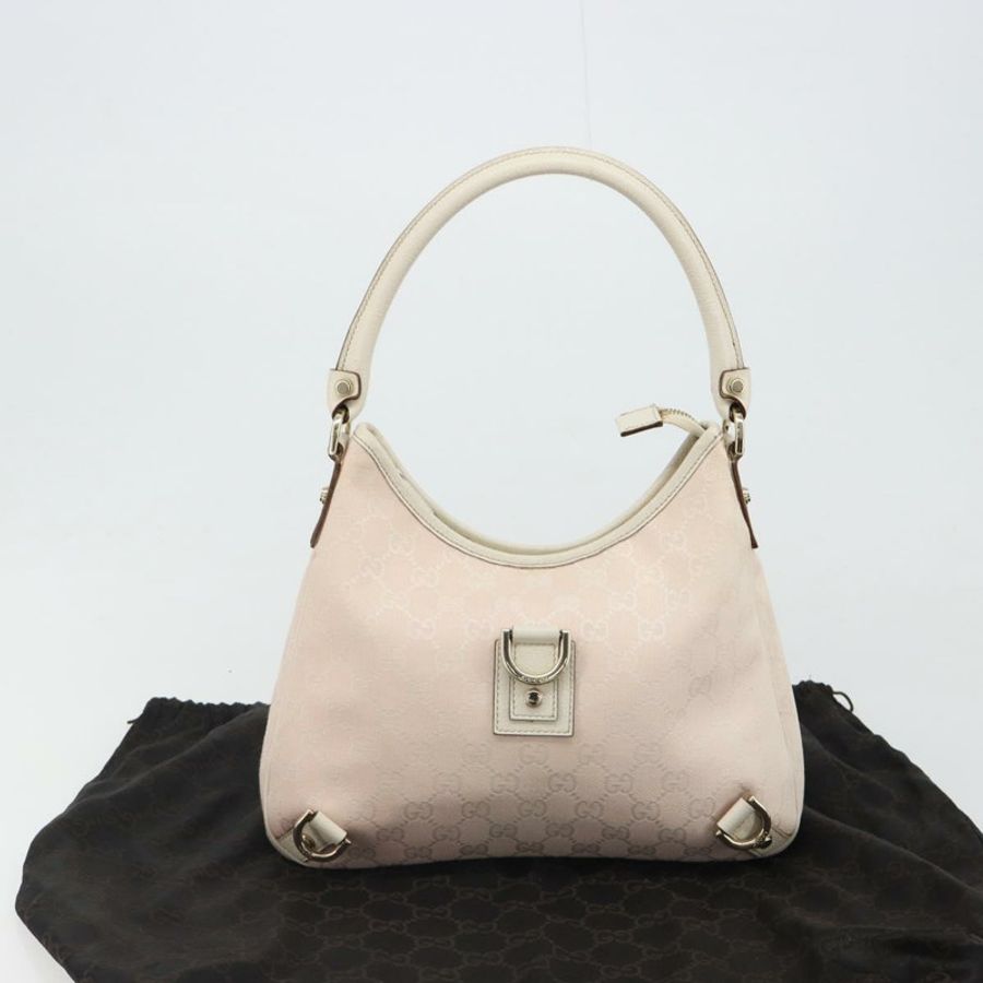 【日本直送】GUCCI GG帆布Abbey單肩包 粉金配色 130738 正品 185033V-11