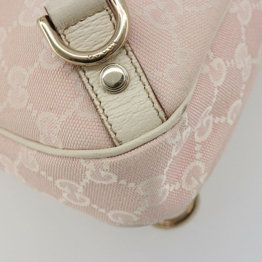 【日本直送】GUCCI GG帆布Abbey單肩包 粉金配色 130738 正品 185033V-13