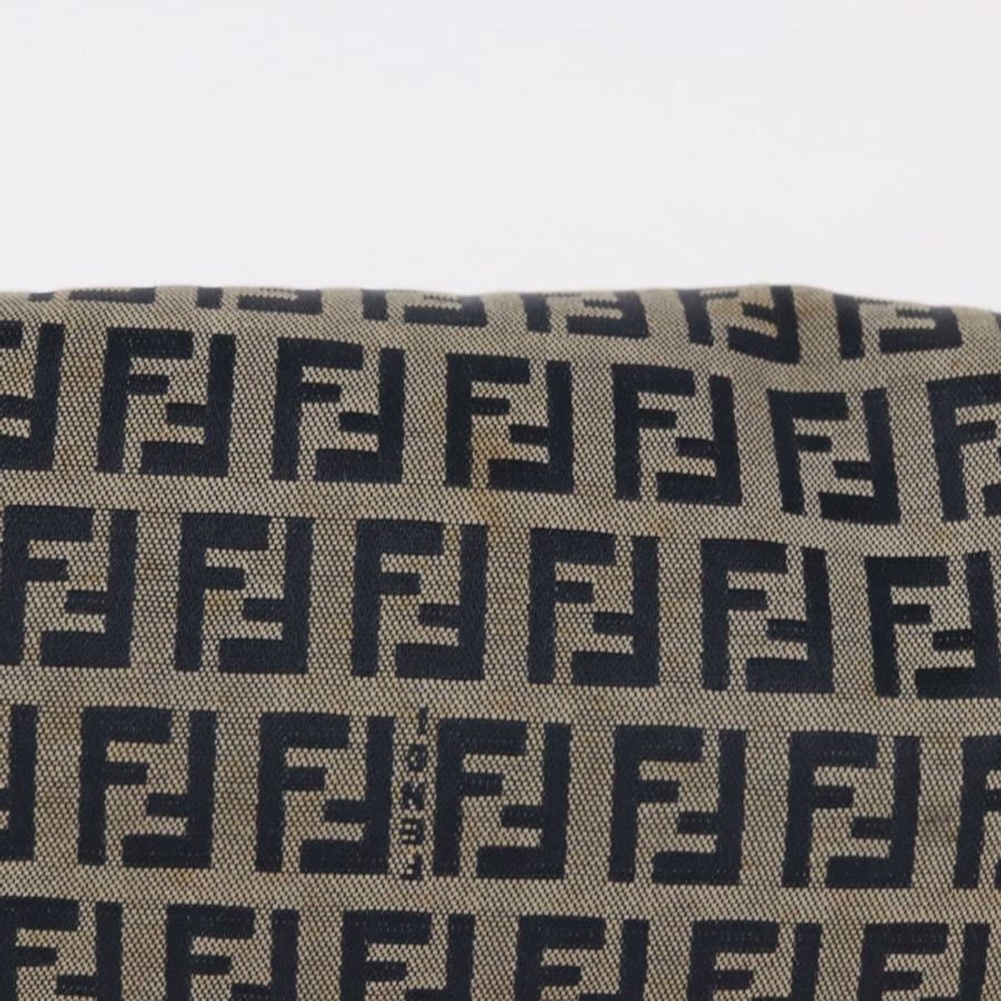 【日本直送】FENDI Zucchino帆布Mamma Baguette單肩包 海軍藍 銀色 正品 185146SAV-2