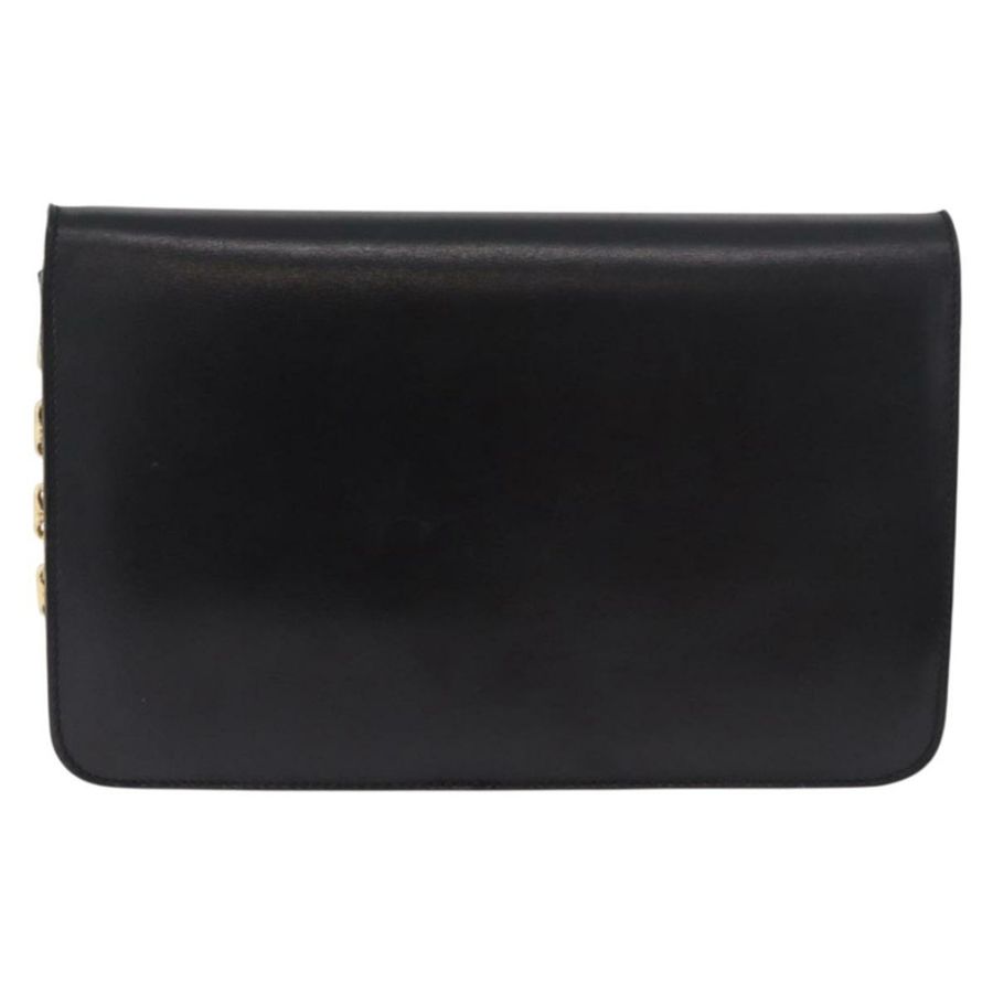 【日本直送】CELINE 鏈條肩背包,皮革材質,黑色,金色,正品編號 185136V-1