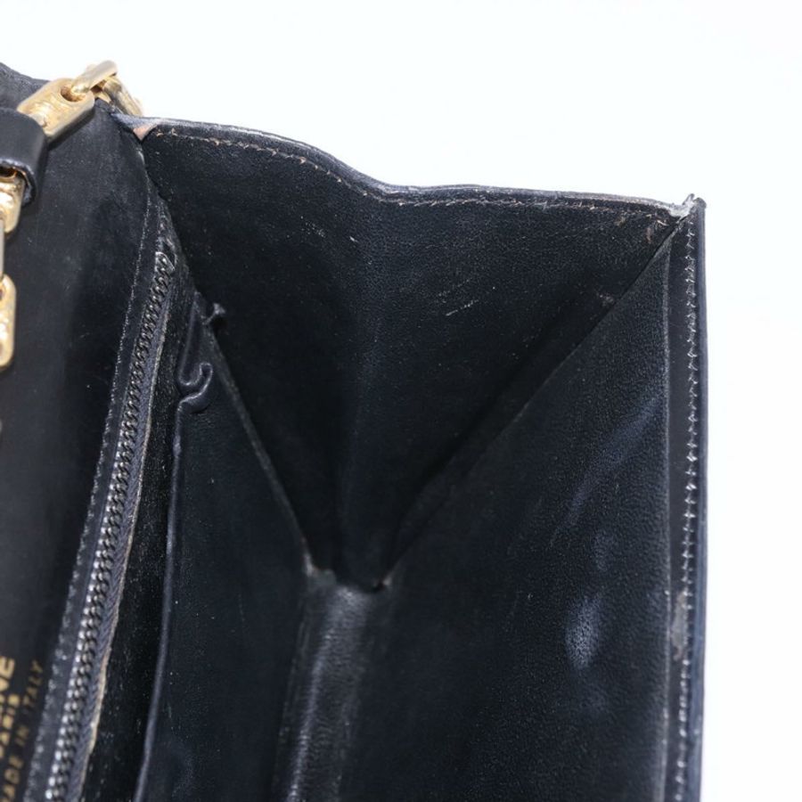 【日本直送】CELINE 鏈條肩背包,皮革材質,黑色,金色,正品編號 185136V-19