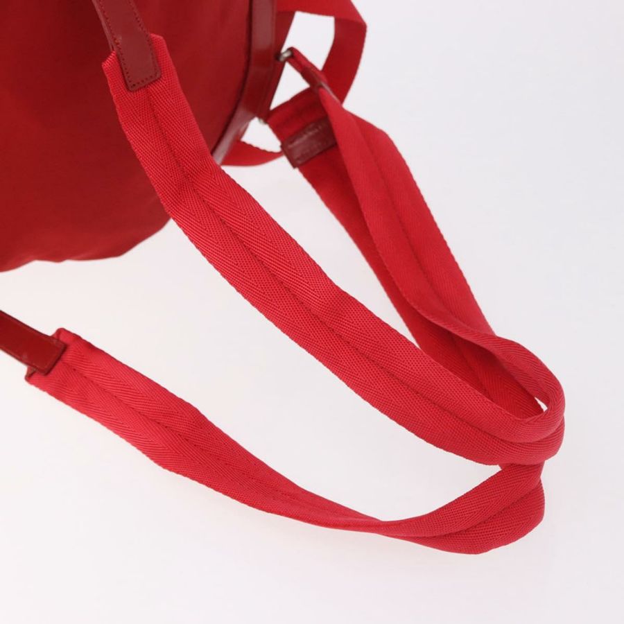 【日本直送】PRADA 雙肩包 尼龍 紅色 銀色 正品 185141V-7