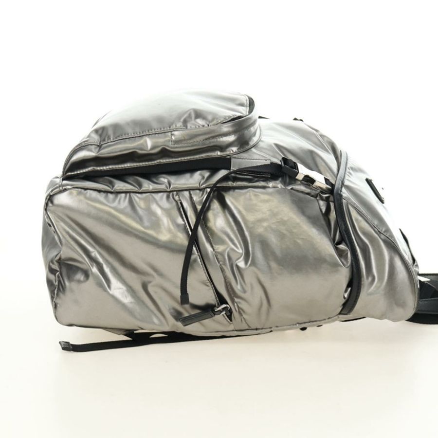 【日本直送】PRADA 雙肩包 PVC 帆布 銀色 正品 184815M-3