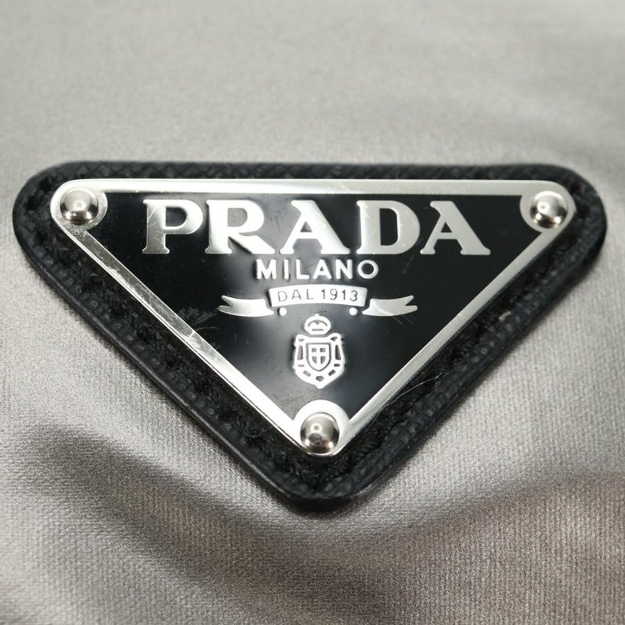 【日本直送】PRADA 雙肩包 PVC 帆布 銀色 正品 184815M-21