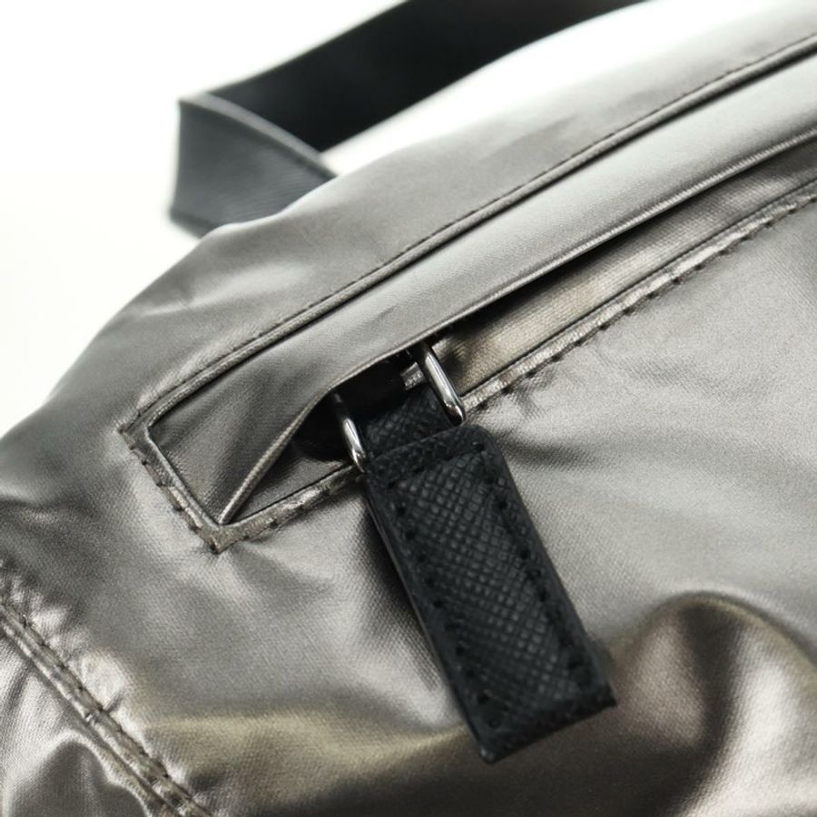 【日本直送】PRADA 雙肩包 PVC 帆布 銀色 正品 184815M-22
