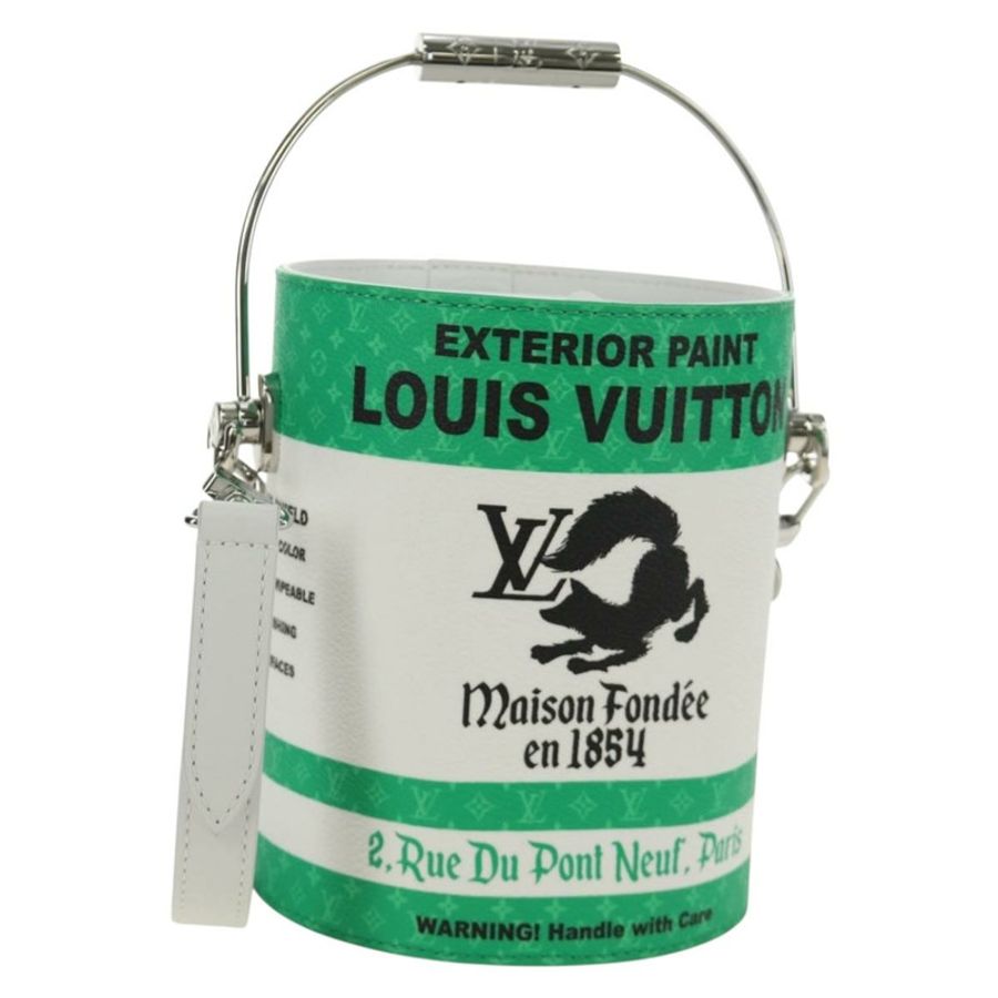 【日本直送】路易威登 LV 彩繪罐形單肩背包 PVC 皮革 綠色 M81592 正品 184971SM-0