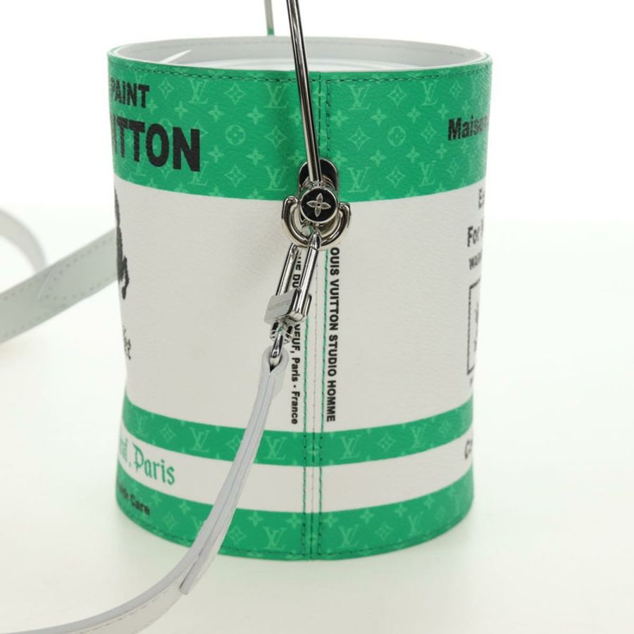 【日本直送】路易威登 LV 彩繪罐形單肩背包 PVC 皮革 綠色 M81592 正品 184971SM-2
