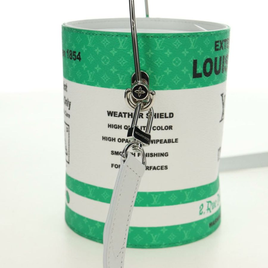 【日本直送】路易威登 LV 彩繪罐形單肩背包 PVC 皮革 綠色 M81592 正品 184971SM-3