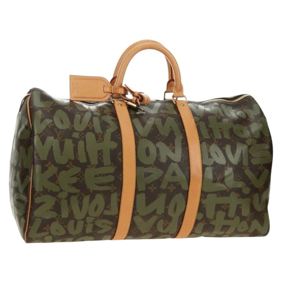 【日本直送】路易威登 Monogram Graffiti Keepall 50 波士頓包 卡其色 M92196 正品 184999SV-0