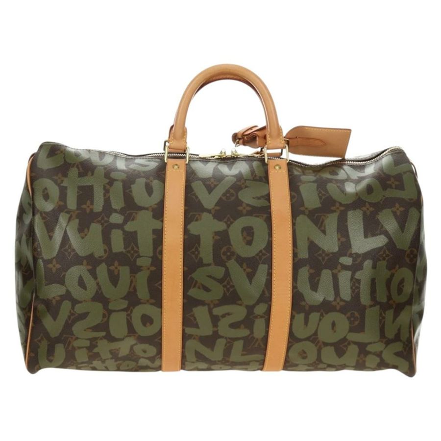 【日本直送】路易威登 Monogram Graffiti Keepall 50 波士頓包 卡其色 M92196 正品 184999SV-1