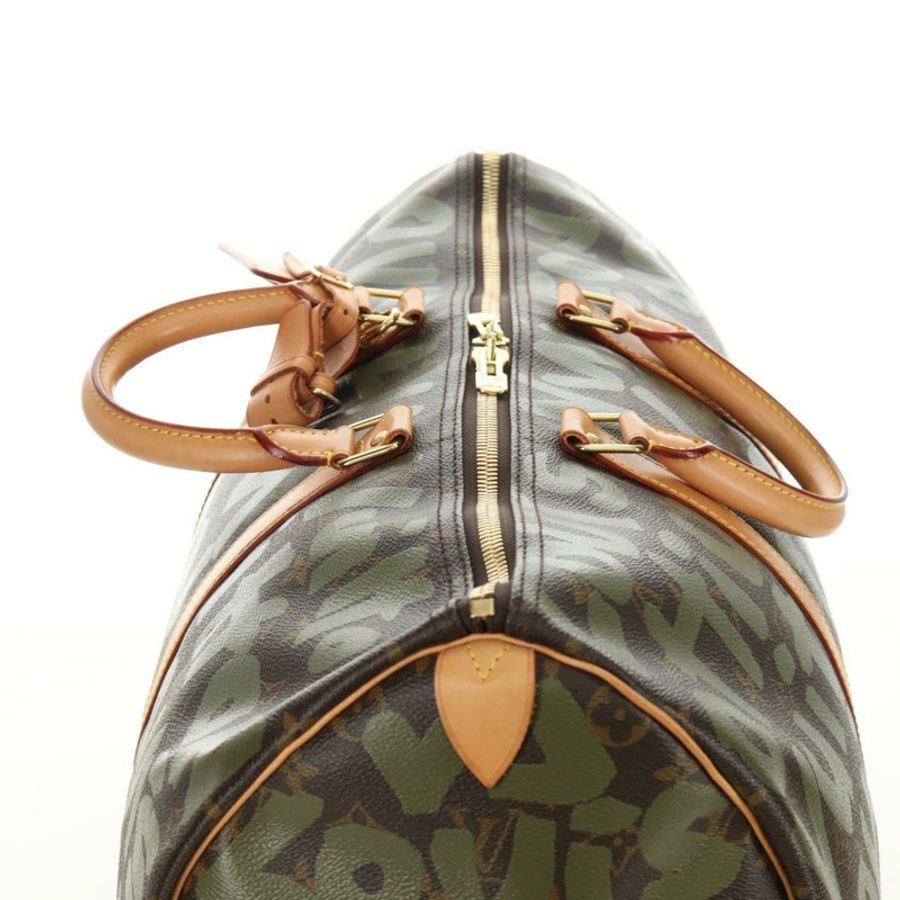 【日本直送】路易威登 Monogram Graffiti Keepall 50 波士頓包 卡其色 M92196 正品 184999SV-6