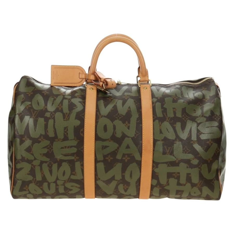 【日本直送】路易威登 Monogram Graffiti Keepall 50 波士頓包 卡其色 M92196 正品 184999SV-12