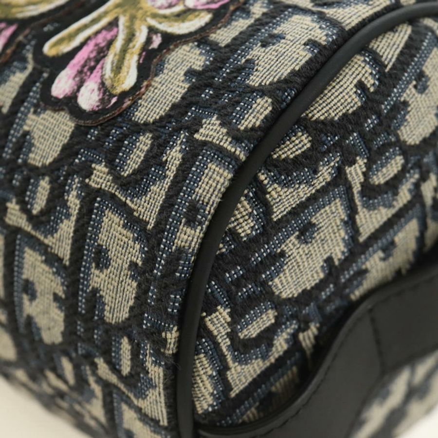 【日本直送】Christian Dior Trotter帆布滾輪斜背包,海軍藍,正品,貨號184861SAM-13