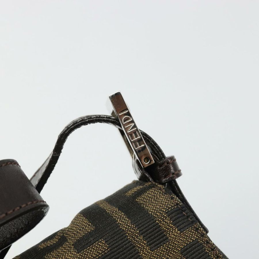 【日本直送】FENDI Zucca帆布Mamma Baguette單肩包 黑色棕色 正品 184908SAM-7
