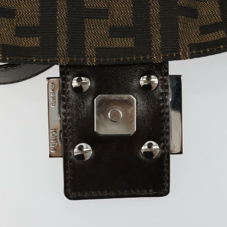 【日本直送】FENDI Zucca帆布Mamma Baguette單肩包 黑色棕色 正品 184908SAM-8