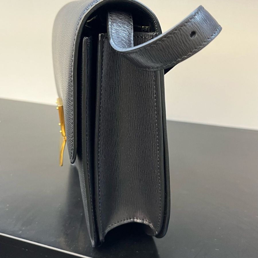 Celine 賽琳Classic Box 豆腐包 錫器灰金扣中號-7