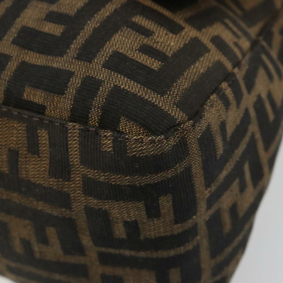 【日本直送】FENDI Zucca帆布Mamma Baguette單肩包 黑色棕色 正品 184903SAM-14