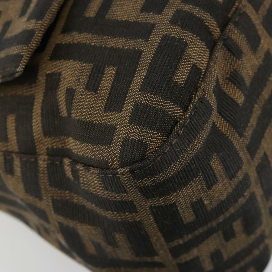 【日本直送】FENDI Zucca帆布Mamma Baguette單肩包 黑色棕色 正品 184903SAM-15