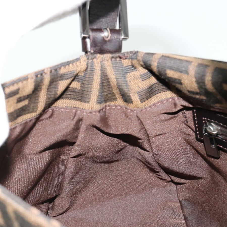 【日本直送】FENDI Zucca帆布Mamma Baguette單肩包 黑色棕色 正品 184903SAM-22