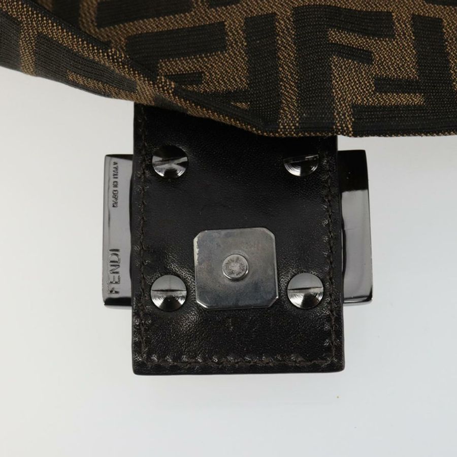 【日本直送】FENDI Zucca帆布Mamma Baguette單肩包 黑色棕色 正品 184907SAM-8