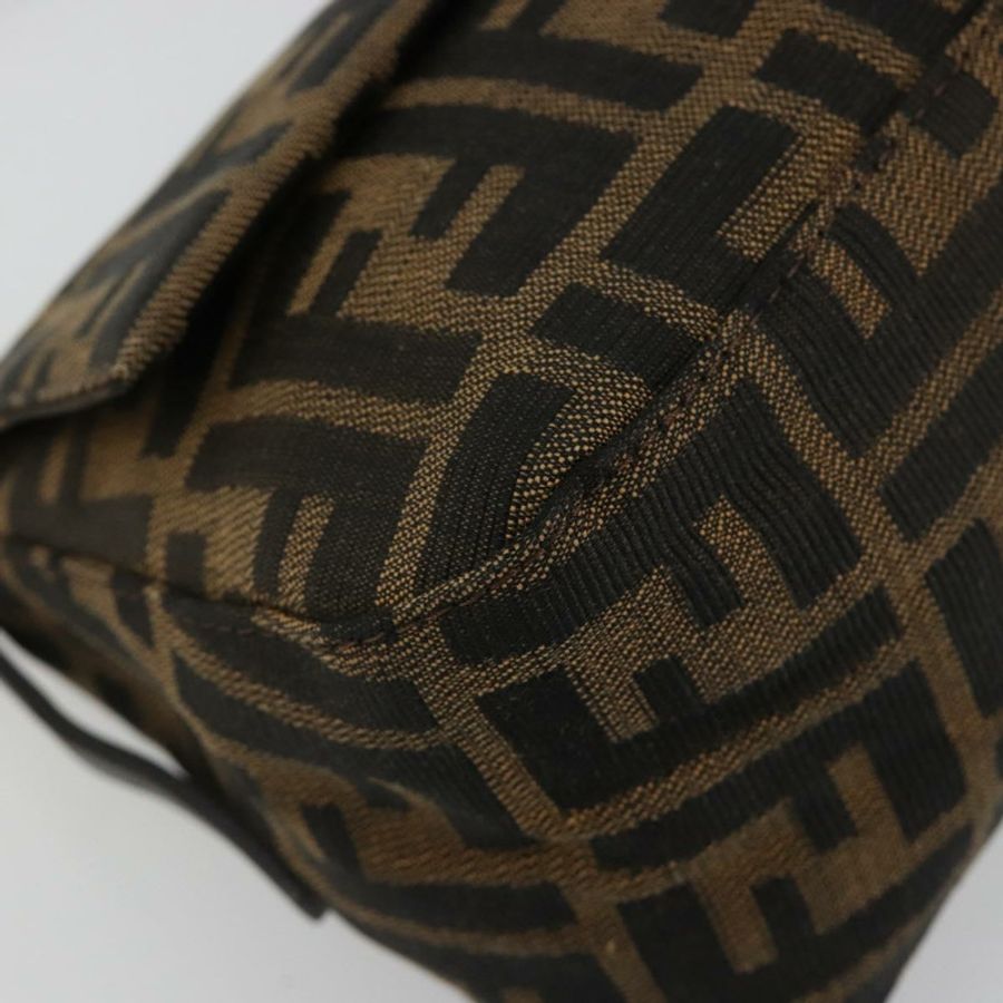 【日本直送】FENDI Zucca帆布Mamma Baguette單肩包 黑色棕色 正品 184907SAM-15